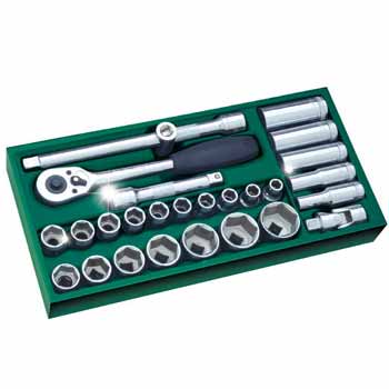 1/2" Bộ khay đầu tuýp 27 chi tiết Sata 09903