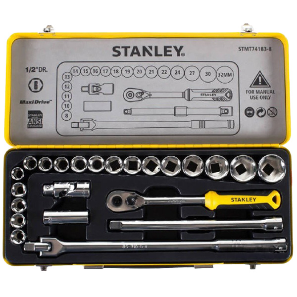 1/2" Bộ tuýp 24 chi tiết Stanley STMT74183-8