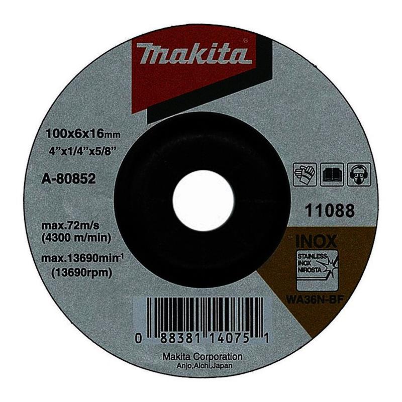 100 x 6 x 16mm Đá mài inox Makita A-80852