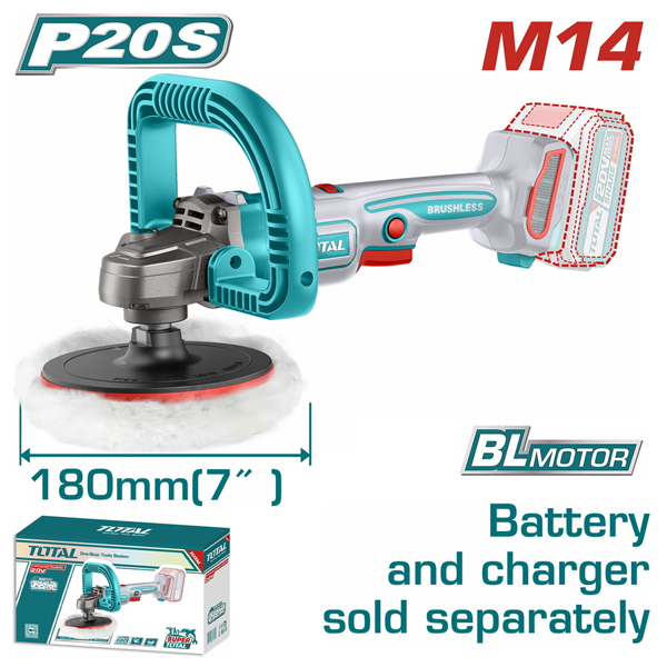 180mm Máy đánh bóng dùng pin 20V Total TAPLI2018 (Chưa Pin & Sạc)