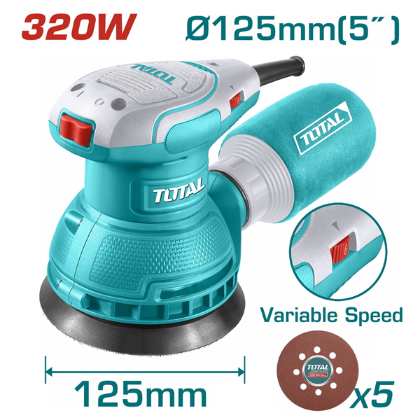 320W Máy chà nhám tròn Total TF2131256
