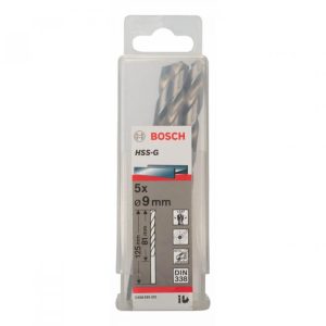 9mm Bộ mũi khoan sắt 5 mũi HSS-G Bocsh 2608595075