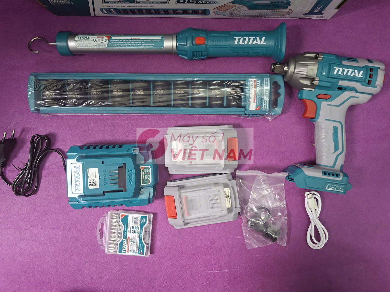 Bộ máy vặn bu lông dùng pin 20V Total TOSLI231004 5