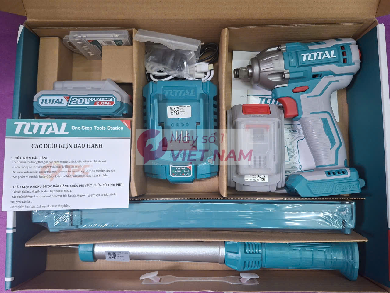 Bộ máy vặn bu lông dùng pin 20V Total TOSLI231004 1