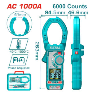 Ampe kìm kiểm tra kỹ thuật số Total TMT7610001