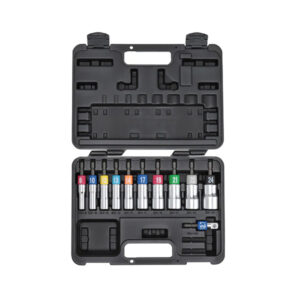 Bộ 10 đầu tuýp vặn ốc chuôi lục giác có hộp đựng TOP Japan EDX-824AS