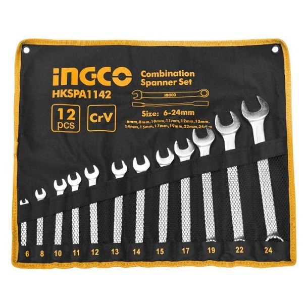 Bộ 12 cờ lê vòng miệng Ingco HKSPA1142