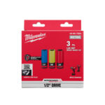 Bộ 3 đầu tuýp bu lông 1/2" 17,19,21mm Milwaukee 49-66-7834 1