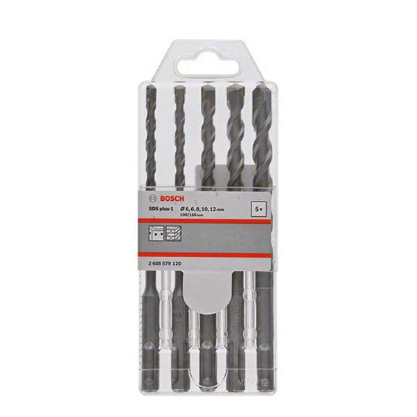 Bộ 5 mũi khoan SDS Plus 1 6/6/8/10/12x160mm Bosch 2608579120