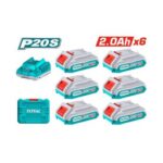 Bộ 6 Pin 20V 2.0Ah Và Sạc Total TFBCLI20611 1