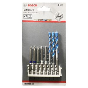Bộ 8 món đầu vặn vít và mũi khoan tường Bosch 2608522420