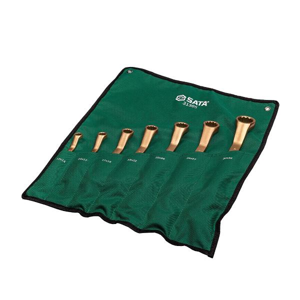 Bộ cờ lê 2 đầu vòng tay đòn chống cháy nổ bằng đồng 303mm 7 chi tiết SATA 31305