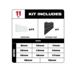 Bộ cờ lê cóc 11 chiếc 8-19mm milwaukee 48-22-9511 6