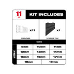 Bộ cờ lê cóc 11 chiếc 8-19mm milwaukee 48-22-9511 2