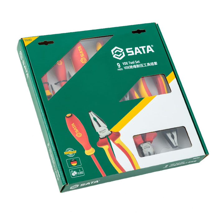 Bộ công cụ cách điện 9 chi tiết VDE 1000V Sata 09262