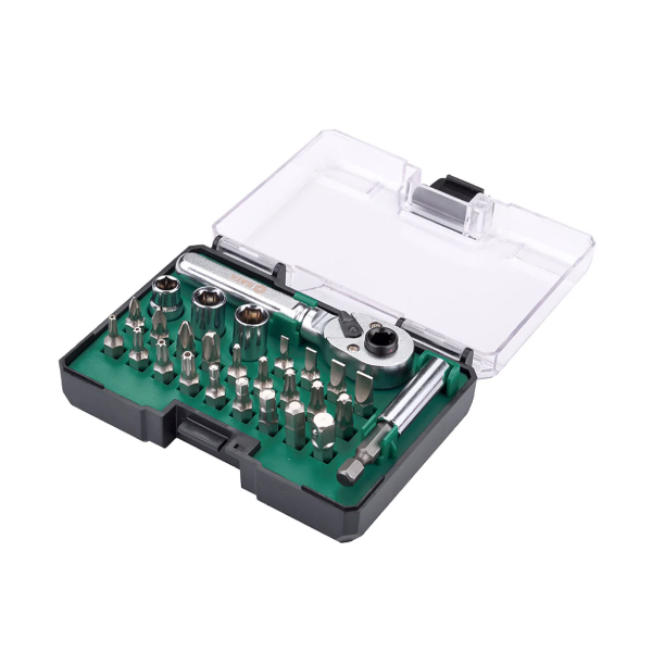 Bộ đầu tuýp hệ inch 27 chi tiết SATA 05497