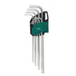 Bộ lục giác bi loại dài , 9 chi tiết, hệ mét Sata 09101A 3