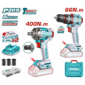 Bộ máy khoan và máy vặn bu lông dùng pin 20V TCKLI20275 (2 Pin 2.0Ah, 1 Sạc)