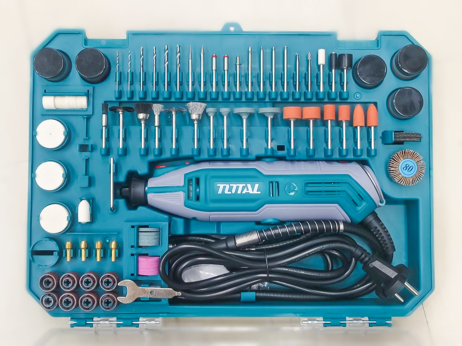 Bộ máy mài khuôn mini 130W Total TG5133261 (Kèm 251 phụ kiện) 2