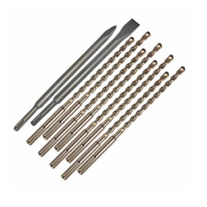 Bộ mũi khoan bê tông và mũi đục dẹp 10 cái Makita D-44971