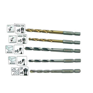 Bộ mũi khoan chuôi lục giác 1/4'' 5 cái/hộp Makita D-31522