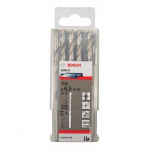 Bộ mũi khoan sắt 10 mũi 6.5mm HSS-G Bocsh 2608595068