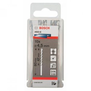 Bộ mũi khoan sắt 10 mũi HSS-G Bocsh 2608595061 4.5mm