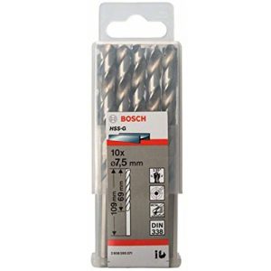 Bộ mũi khoan sắt 10 mũi HSS-G Bocsh 2608595071 7.5mm