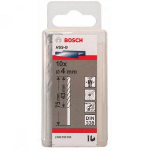 Bộ mũi khoan sắt 10 mũi HSS-G Bocsh 4mm 2608595059