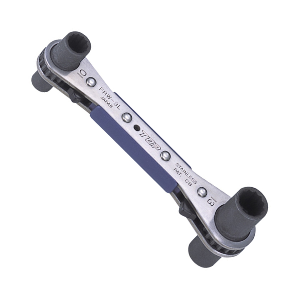 Cờ lê bánh cóc 4 đầu tuýp thân bằng thép không gỉ TOP Japan PRW-3L