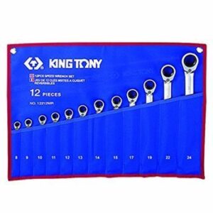 Cờ lê vòng miệng 12 cái hệ mét Kingtony 122A12MRN 8-24mm