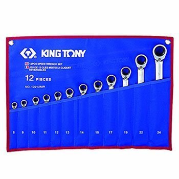 Cờ lê vòng miệng 12 cái hệ mét Kingtony 122A12MRN 8-24mm