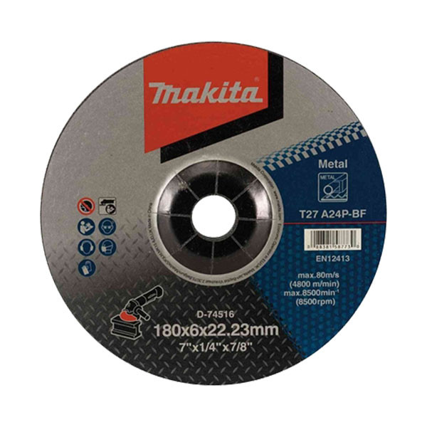 Đá mài kim loại A24P 180x6.0x22.23 Makita D-74516