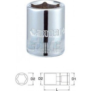 Đầu tuýp 6PT. 8mm 1/4" Sata 11308