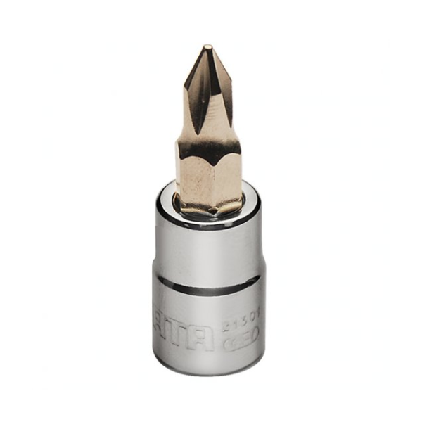 Đầu tuýp cốt vuông 1/4" mũi vít bake #1 thân ngắn 36.5mm SATA 21301