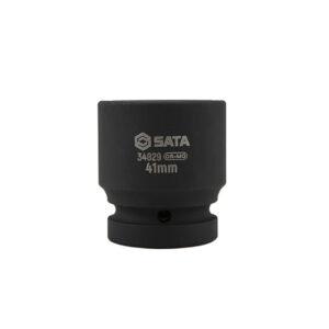 Đầu tuýp cốt vuông 1" ra lục giác 60mm thân ngắn Thép CrMo SATA 34848