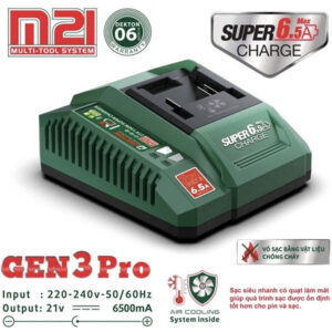 Đế sạc pin nhanh 21V Dekton M21-S65PRO