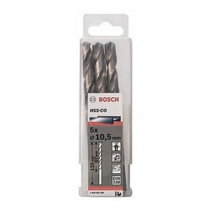 Hộp 5 mũi khoan sắt và inox 10.5mm HSS-Co Bosch 2608585900