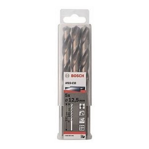 Hộp 5 mũi khoan sắt và inox 12.5mm HSS-Co Bosch 2608585904