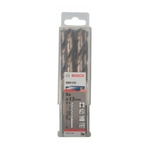 Hộp 5 mũi khoan sắt và inox 13mm HSS-Co Bosch 2608585905