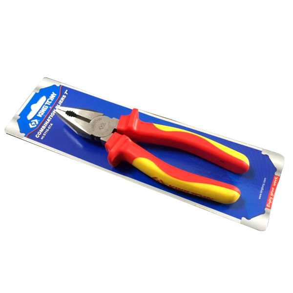 Kìm điện đỏ xanh Kingtony 6116-07A 7"