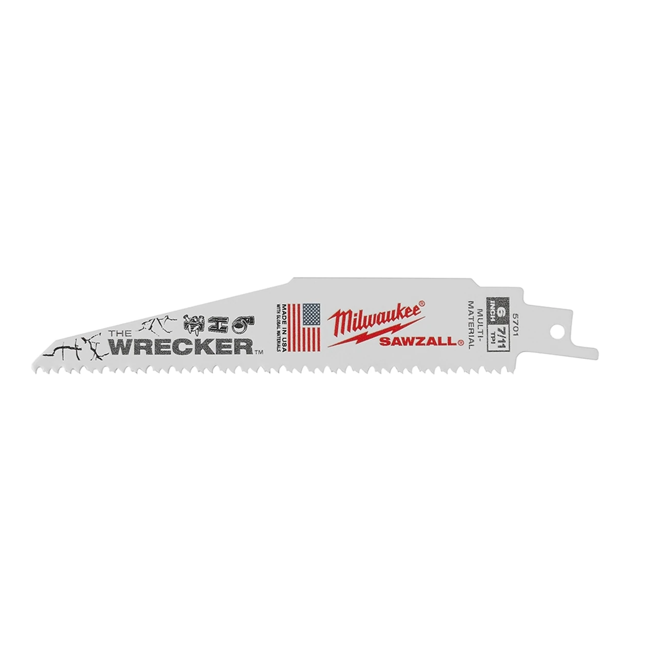 Lưỡi cưa kiếm đa năng Milwaukee WRECKER T8-225.36mm (Bộ 5 lưỡi)