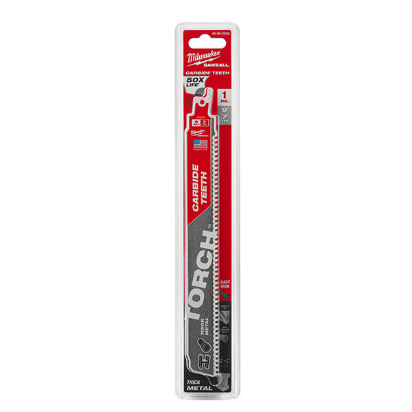 Lưỡi cưa kiếm (Kim loại) 9″ Torch 7 TPI Milwaukee 48-00-5202