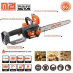 Máy cưa xích 12" dùng pin 21V Dekton M21-CS12BLC (Chưa pin & sạc) 3