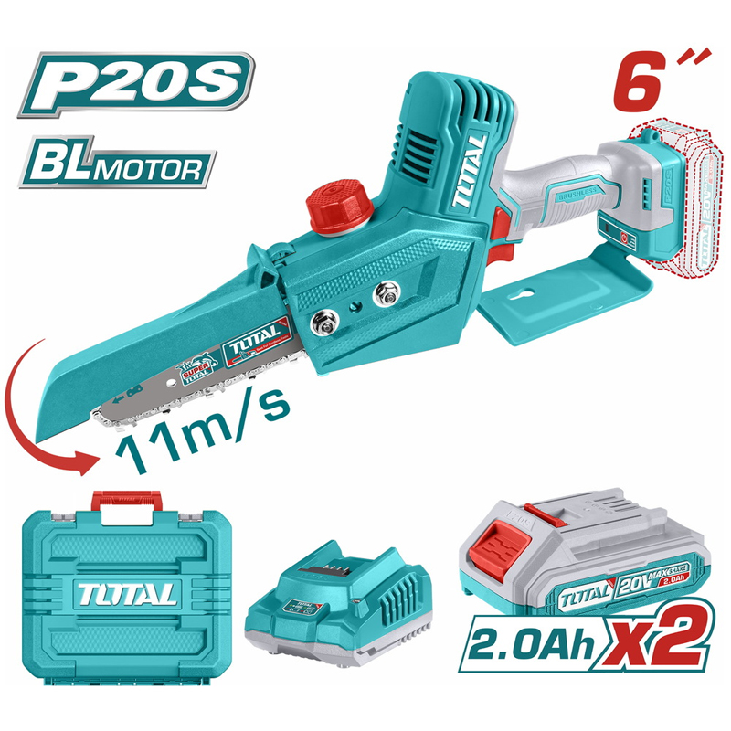Máy cưa xích dùng pin 20V Total TGSLI20686 (2 Pin 2.0Ah, 1 Sạc)