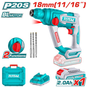 Máy khoan búa dùng pin 20V Total TRHLI201881 (Kèm 1 Pin 2Ah & Sạc)