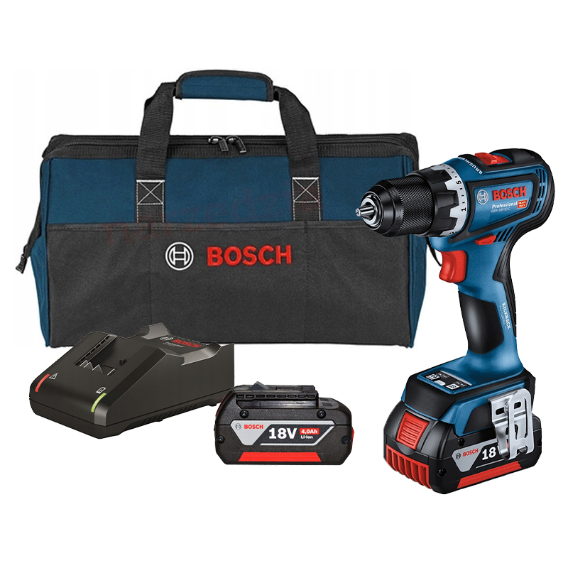 Máy Khoan Pin 18V Bosch GSR 18V-90 C (2 Pin 4.0Ah, 1 Sạc)