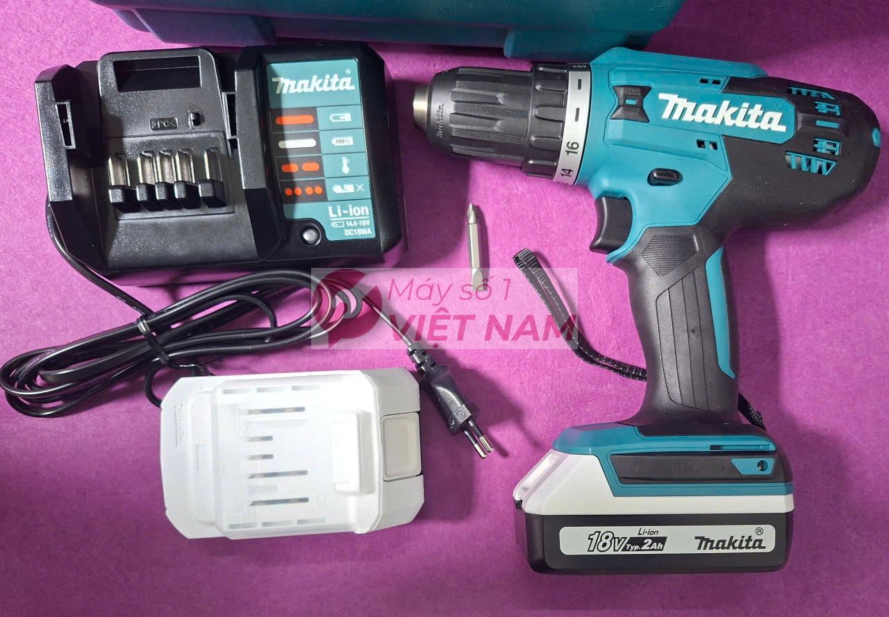 Máy khoan vặn vít dùng pin 18V Makita DF488DWAE 1