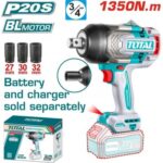 Máy siết bu lông 3/4" dùng pin 20V Total TIWLI201351 9