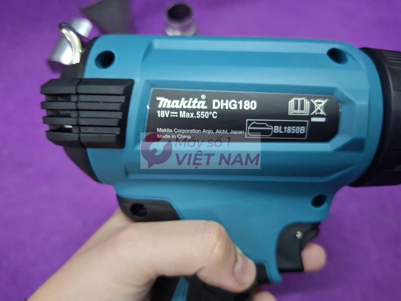Máy thổi hơi nóng dùng pin 18V Makita DHG180ZK (Chưa pin và sạc) 1